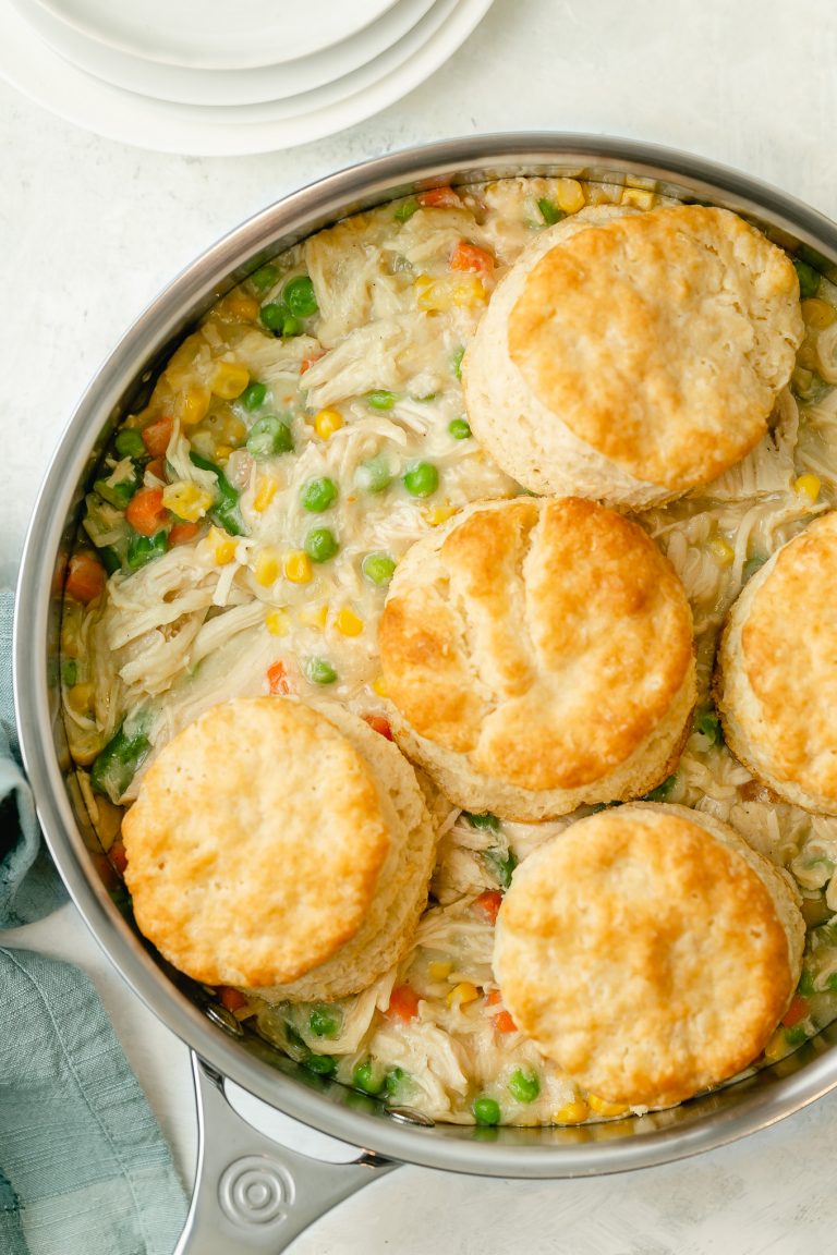 Easy Chicken Pot Pie with Biscuits